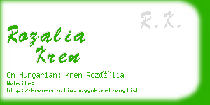 rozalia kren business card